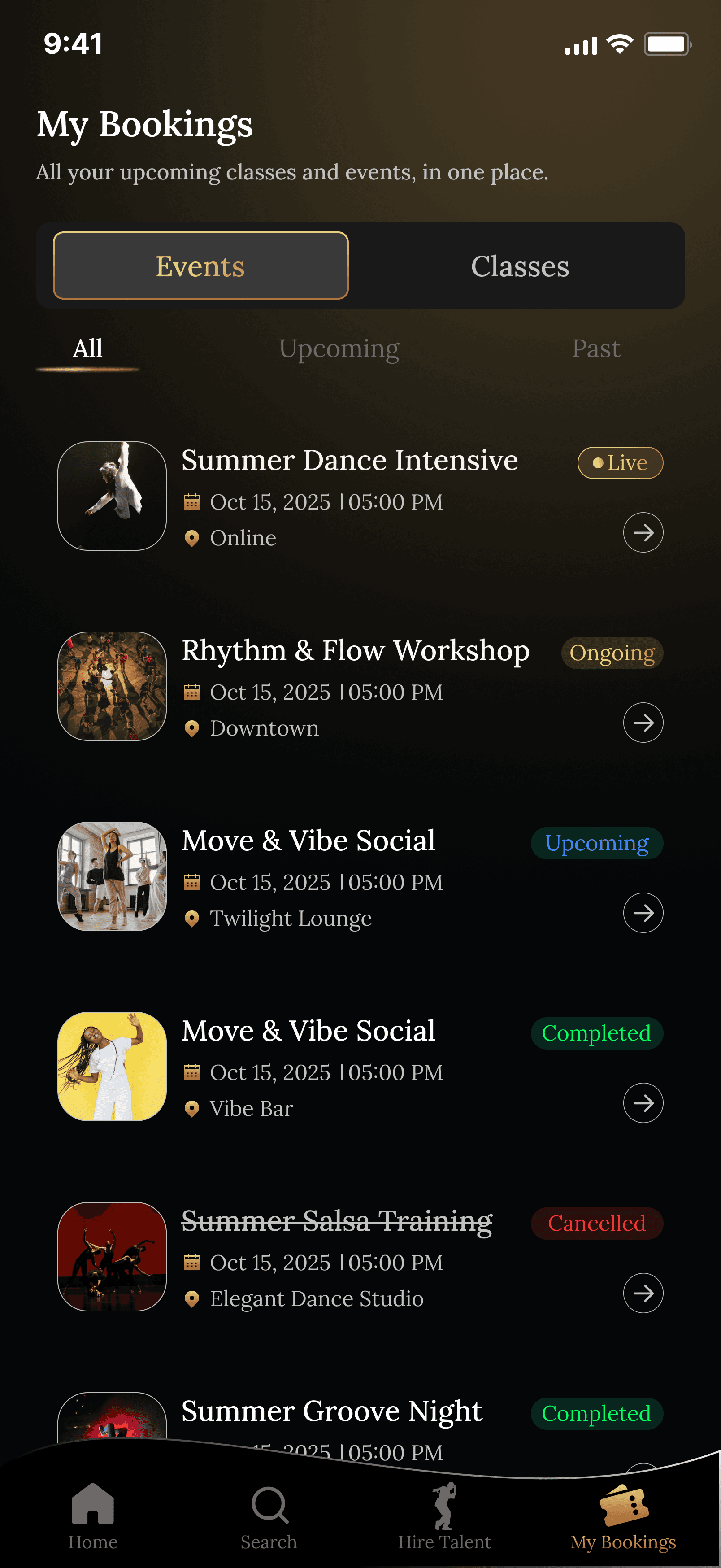 FlowDance app screen