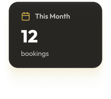 This Month - 12 bookings