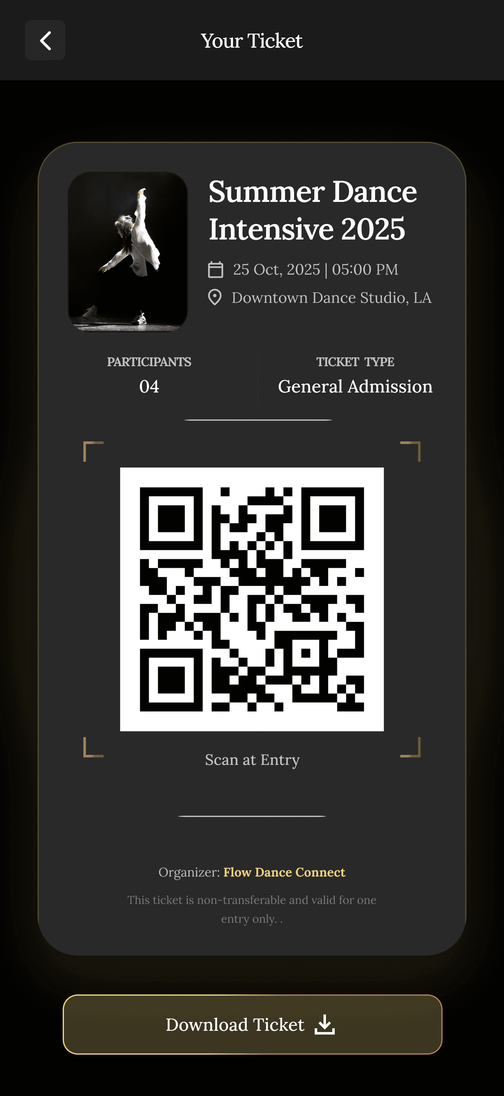 FlowDance app screen